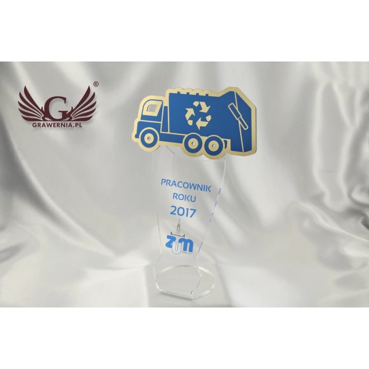 Trofeum akrylowe Pracownik Roku - model DTA44 - wysokość 25 cm