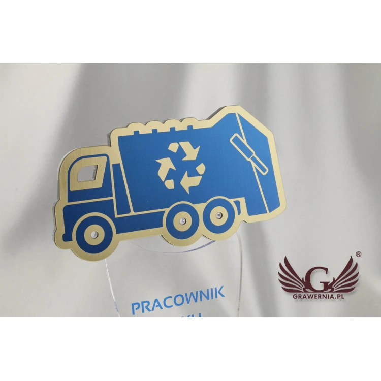 Trofeum akrylowe Pracownik Roku - model DTA44 - wysokość 25 cm