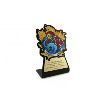Trofeum Strażak z odznaką OSP - model DTA49 - wysokość 17cm - druk UV