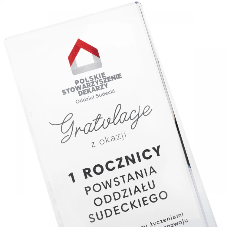 Trofeum szklane PERLA z nadrukiem UV - TSZ120 