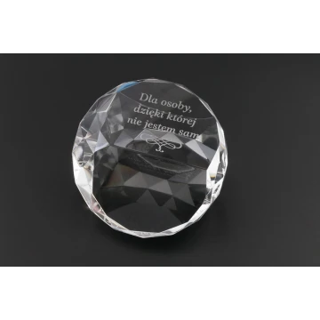 Trofeum szklane - Przycisk Kryształowy