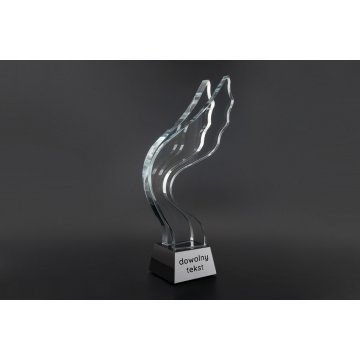 Trofeum szklane w etui - Skrzydła - TSZ105