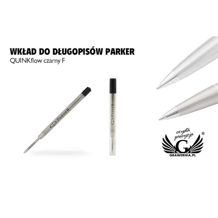 Wkład do długopisów Parker QUINKflow F - CZARNY - WKP001